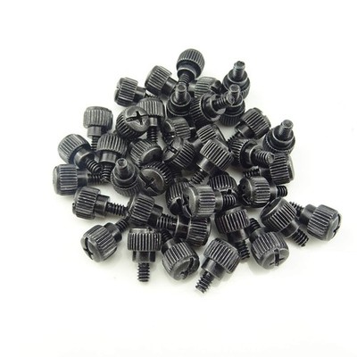 40PCS 6#-32x5 M3.5 PC Computer Case Thumbscrews Thumb Screws (Black zinc)