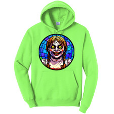 NEW Art Society STAINED GLASS ANNABELLE NEON GREEN Hoodie SM-4XLARGE MADE IN USA
