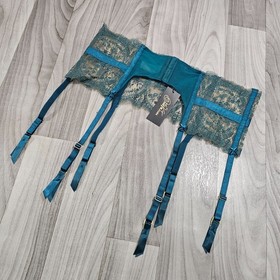 Dita Von Teese Severine Shady Spruce Suspender Garter Belt Cincher Size XXL