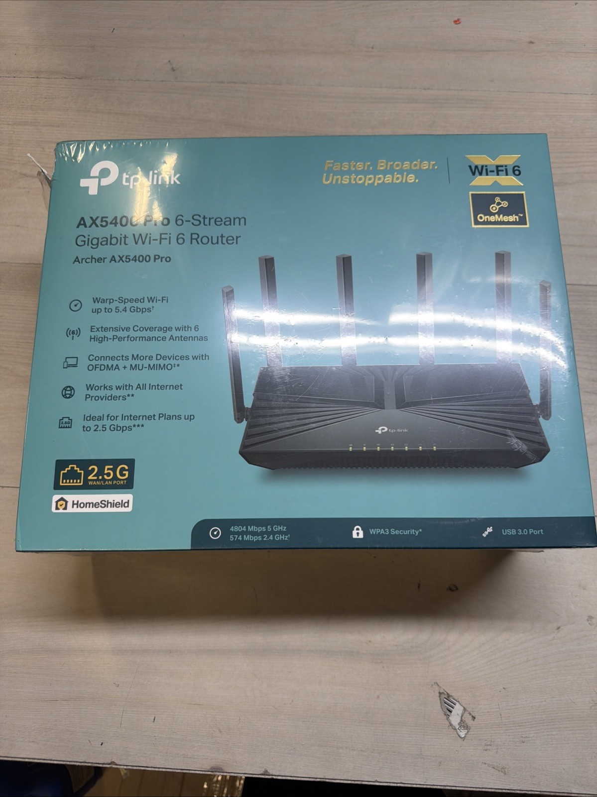 TP-Link Archer AX5400 Pro Wi-Fi 6 Router OneMesh MU-MIMO OFDMA 2.5G 4x4 (SEALED)