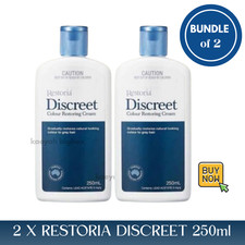 2 x Restoria Original Discreet Unisex Hair Color Restoring Cream 250ml