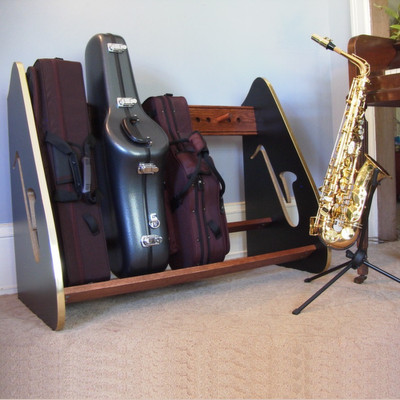 Saxophone Rack (holds up to 5 sax cases) | The Studio  by A&S Crafted Products