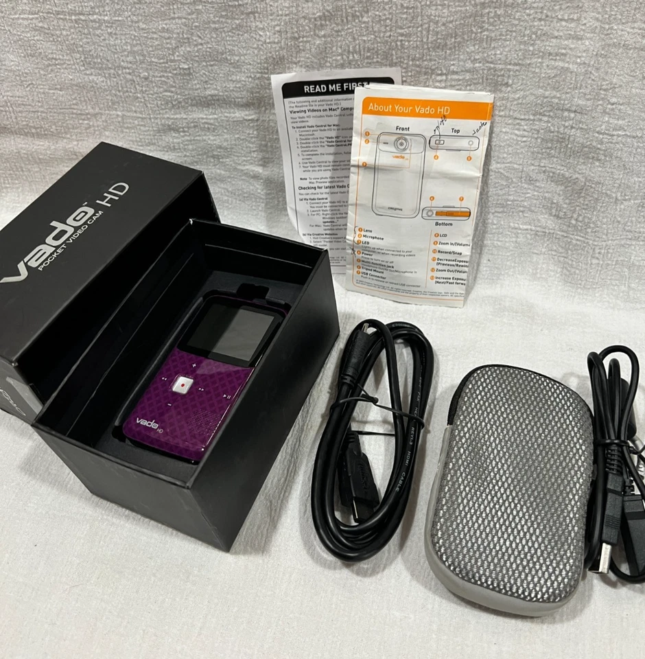 Vado HD Purple 2" LCD 2x Digital Zoom Pocket Video Camcorder  VF0624 Creative - Image 4 of 4