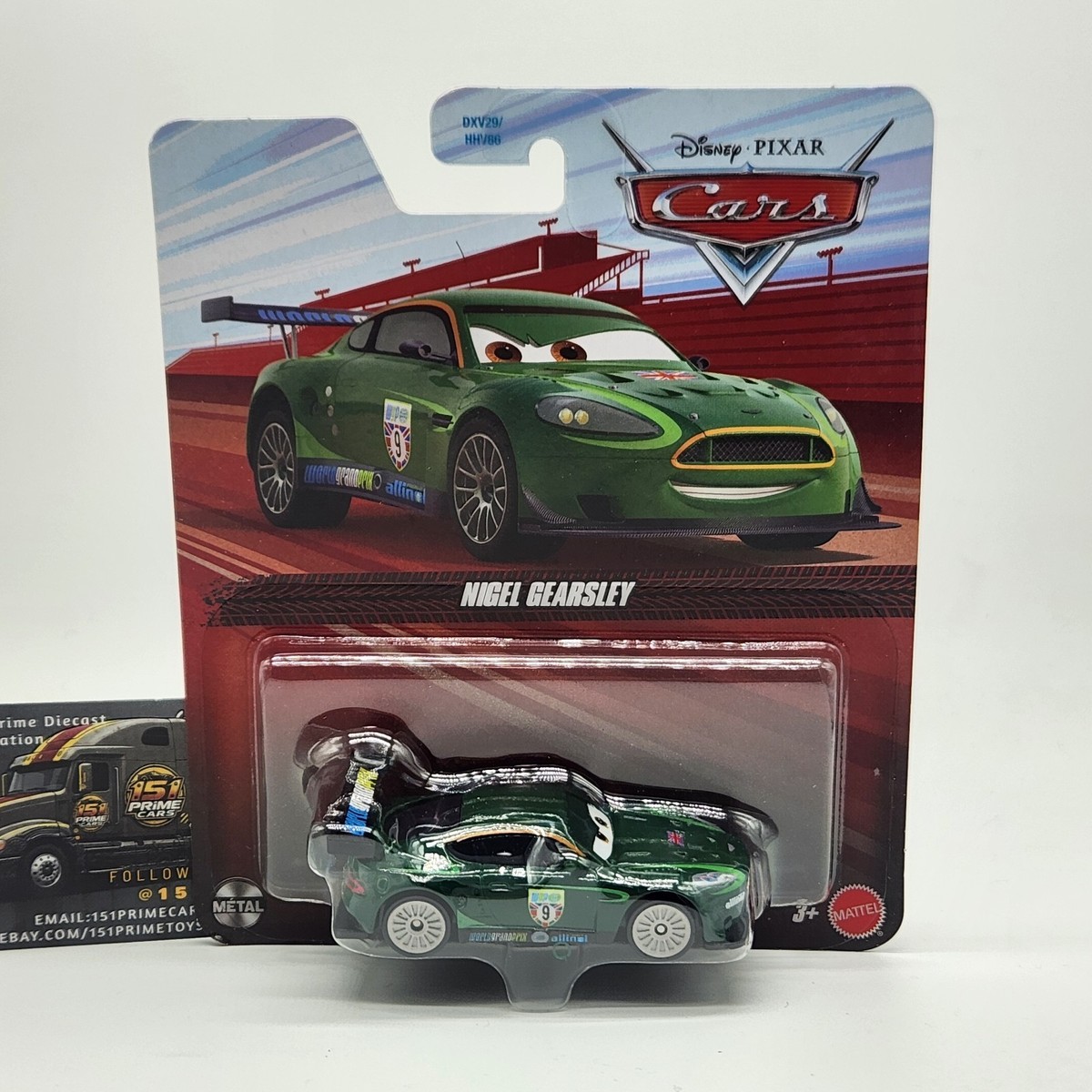 Nigel Gearsley Disney Pixar Cars 2 World Grand Prix 1:55 Aston