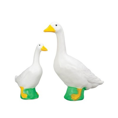 Fox Valley Traders Gaggleville Porch Goose Bundle Goose and Baby Statue  