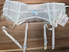 Victoria’s Secret I Do Turquoise Lace Garter Belt M/L NWT From Bridal Collection