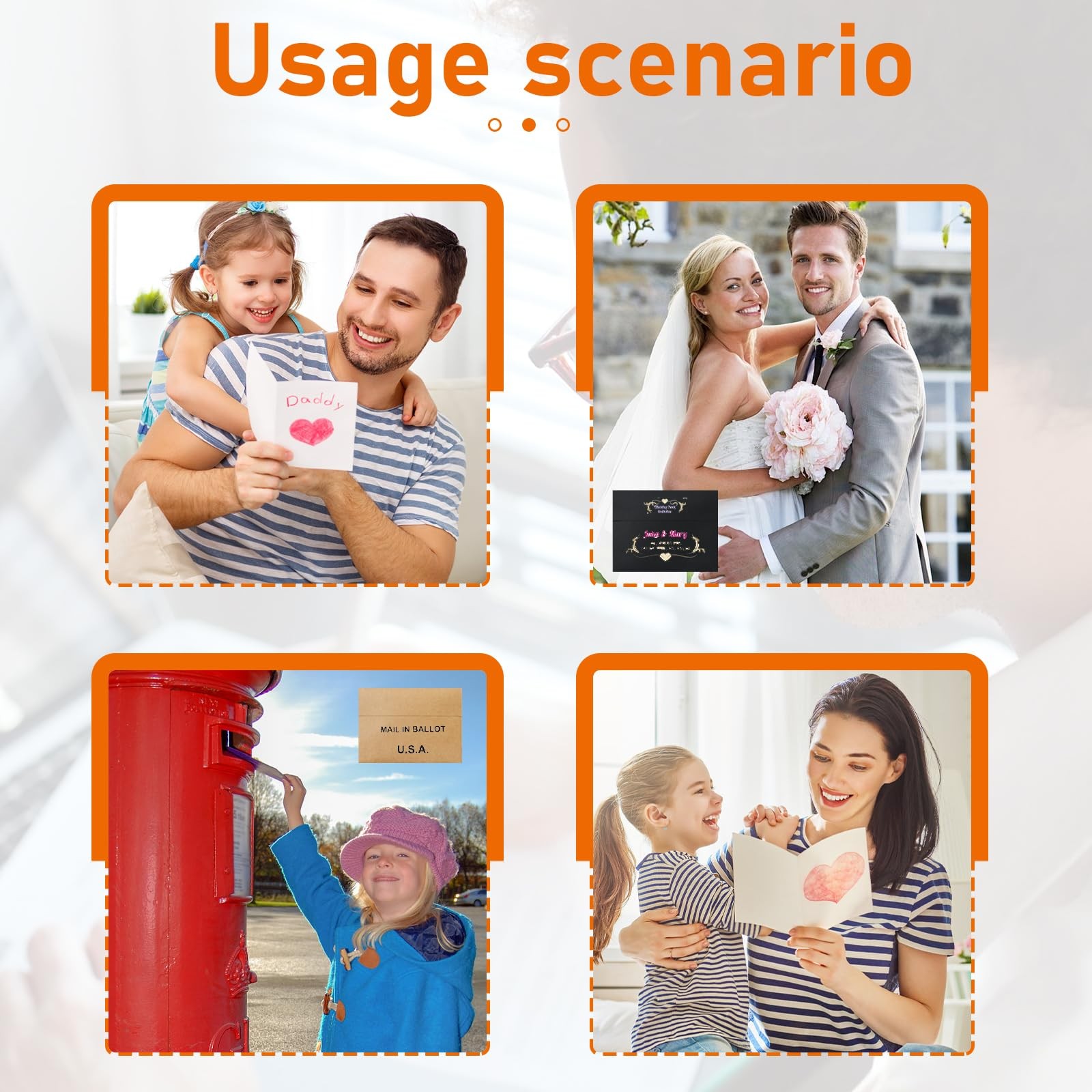 100 Packs Cream Blank Cards and Envelopes 5 x 7 Off White Heavyweight Folded ... thumbnail 7