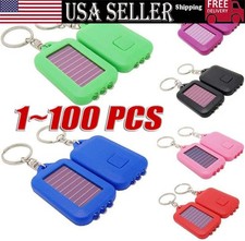 Mini Flashlight Solar Charging Key Chain Mini LED KeychainFlashlight Outdoor lot
