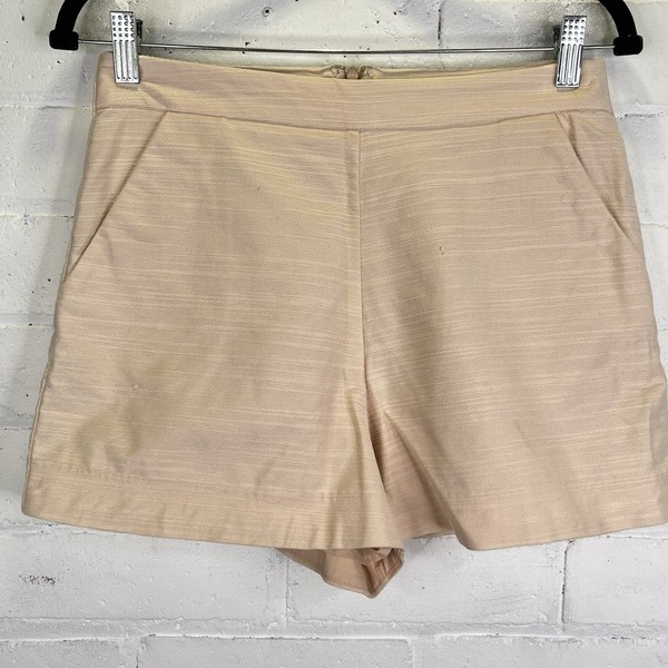 Kookai Women’s High Waisted Pleated Tailored Shorts Size 38 Blush Pink