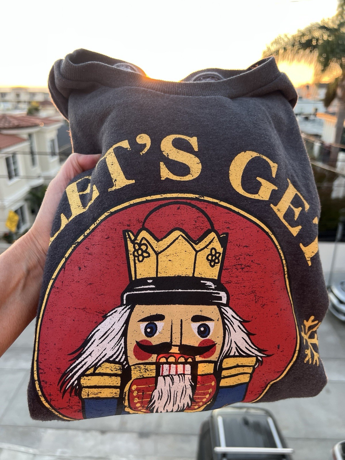 HOLIDAY TIME gray Nutcracker "lets get crackin" s… - image 2