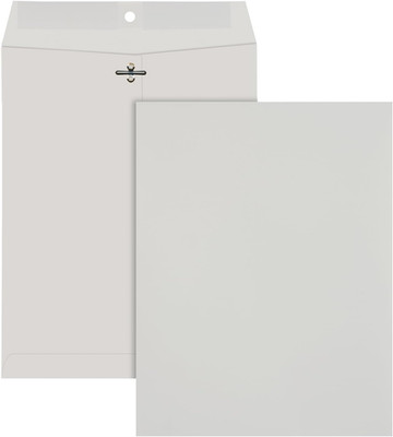 , Clasp Envelopes, Gummed, Executive Gray, 10X13, 100 per Box (38597)