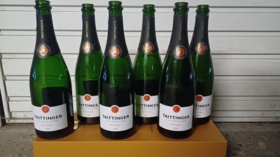 6 xTaittinger Champagner Leerflaschen 75cl