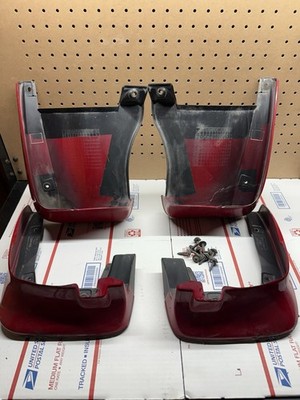 09-2014 Acura TSX Full Complete Set Mud Flap Splash Guard OEM With Screws Red
