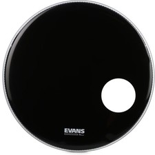 Evans EQ3 Black Bass Resonant Drumhead - 22" - With Port
