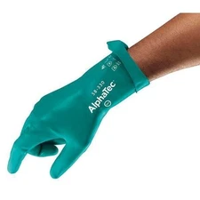 Ansell 58-330 Alphatec Chemical Resistant Gloves, Nitrile, 12 In L, 14 Mil,