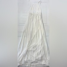 Show Me Your Mumu Amanda Halter Maxi Dress Ivory White Bridal Size Small Chiffon