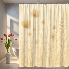 Boho Floral Shower Curtain for Elegant Bathroom Decor
