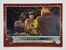 Manny Machado 2022 Topps Update Picture Perfect Red Crackle /199 Padres #US83