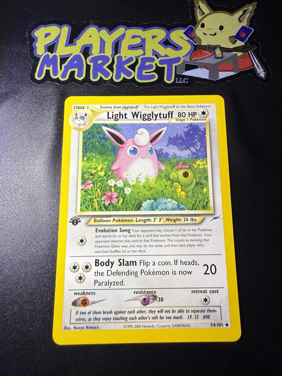 [ 1st Edition ] Light Wigglytuff 54/105 Neo Destiny Regular English LP NON HOLO