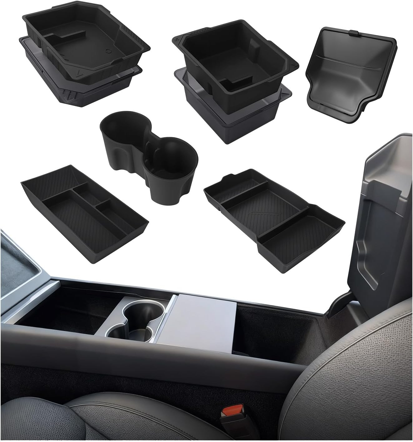 Center Console Organizer Tray for Tesla Model Y/YL Juniper Accessories by MMO...