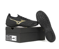 Mizuno Morelia Neo Sala Beta Japan TF Mens Turf Soccer Shoes Black Gold Q1GB2540