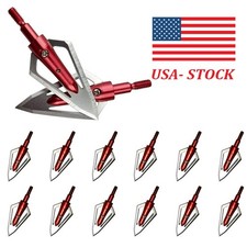 Hunting Broadheads 100Gr Arrowheads Arrows Points Tips for Archery Bow Hunting