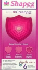 Spellbinders Shapez Nestabilities BADGE 6 DIES Xyron