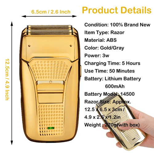 Mens Professional Rechargeable Electric Shaver Trimmer Razor For Hair Beard Gift - Picture 9 of 14