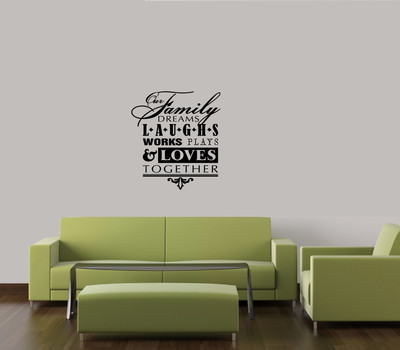 OUR FAMILY COLLAGE QUOTE SUBWAY HOME VINYL DECAL STICKER WALL ART LETTERING