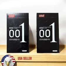OLO 001 Zero One Ultra thin Thinnest Polyurethane 0.01 Condoms 2 boxes of 10
