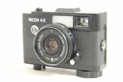 Exc RICOH A-2 Point & Shoot 35mm Film Camera Black COLOR RIKENON