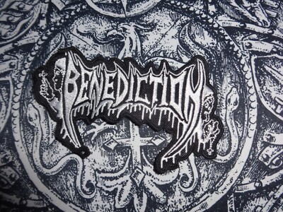 Benediction Shape Patch Gestickt Death Metal Carcass Lock Up *