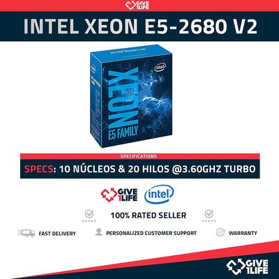 Intel Xeon E5-2680 V2 (10 Núcleos/20 Hilos) @3.60GHz Turbo Speed
