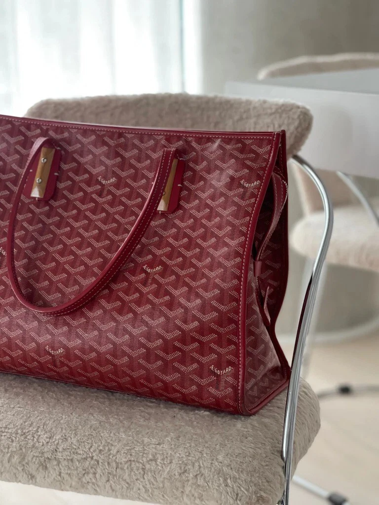 goyard tote bag red