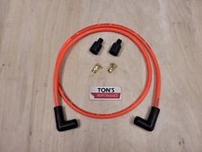 Ton's 28" UNIVERSAL Hot ORANGE SILICONE SPARK PLUG WIRE 8MM KIT SUPPRESSION CORE