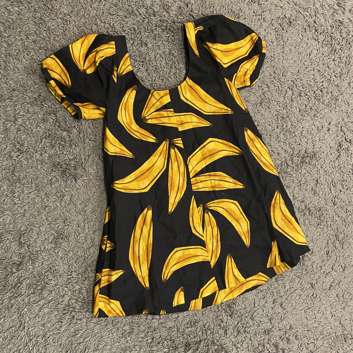Farm Rio Ripe Banana Linen Mini Dress Size S | eBay