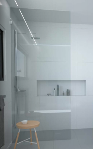 Frameless Shower Screen Fixed Panel 10mm, Walk In. With Brackets, Choose size - Picture 1 of 5
