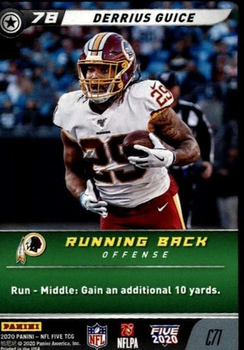 2020 Panini NFL Five TCG Derrius Guice #C71