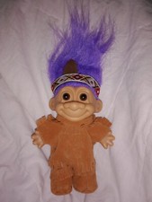 Russ Troll Doll Thanksgiving Indian Native American Doll Purple Hair