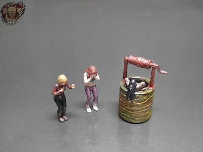 1/87 Horror Scene Figuren Brunnen Mädchen Stadt Diorama Geschäft Kirmes H0 HO