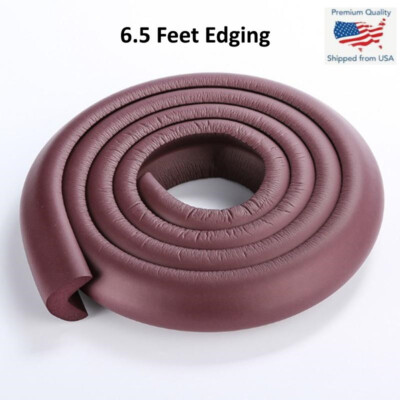 Brown - Corner Protector Foam Bumper Baby Safety Guard Strip Table Edge Desk 2M