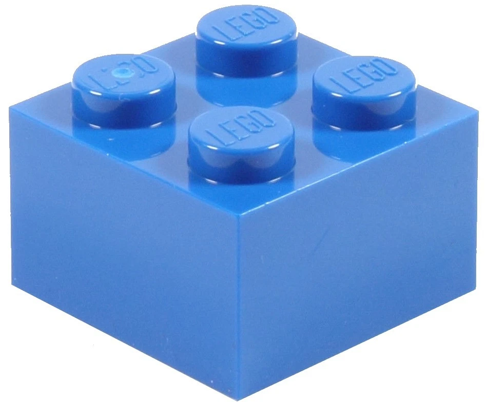 NEW LEGO 2x2 Bricks 400 Count 5 Assorted Colors Blue green yellow red orange