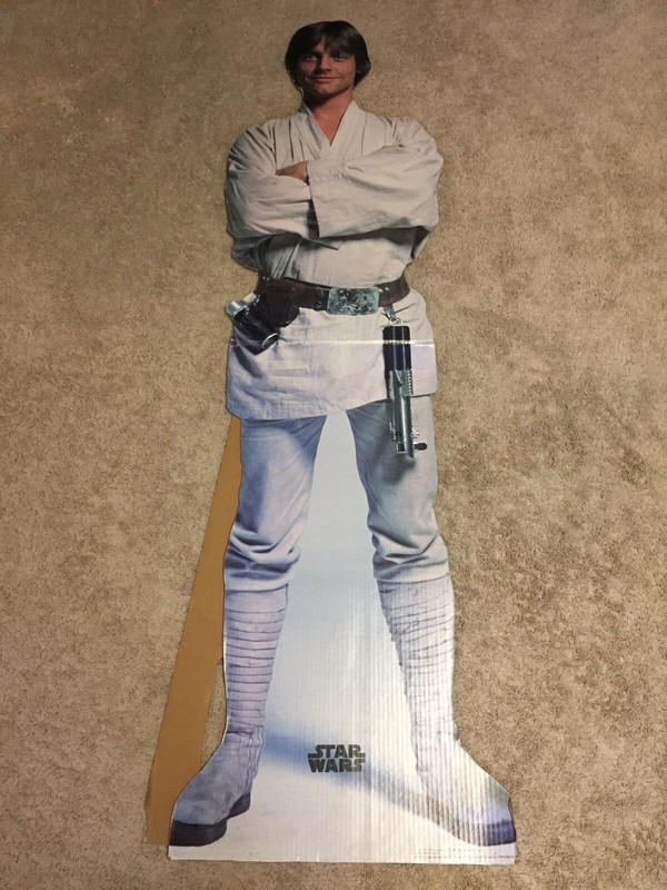 LUKE SKYWALKER Star Wars Lifesize CARDBOARD CUTOUT Standee approx 70" 1993