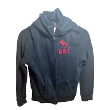 Abercrombie Kids XL jacket fleece lined with hoodie blue red