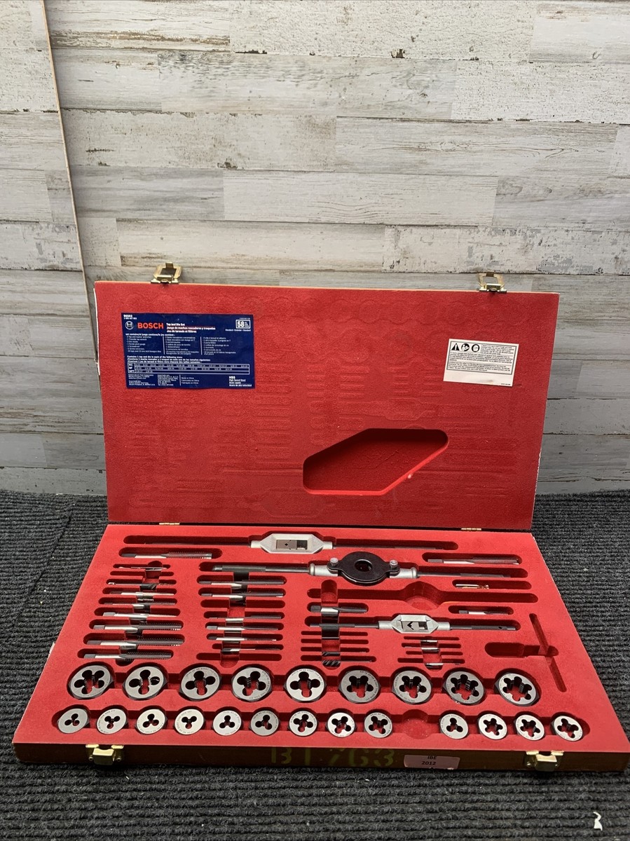 Used Bosch No. 96502 58-Piece Tap & Die Set - Missing 8 Pieces | eBay