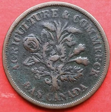 1838 Lower Canada Half Penny LC-5A1 - F/VF - Lot#11743