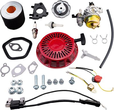 #ad Honda Gx340 Gx390 Engine Tune Up Kit Carburetor Recoil Starter Spark Plug Filter $53.89