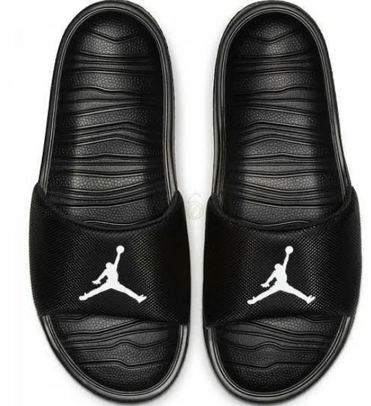 Jordan slides black and white deals