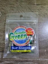 Water Gremlin, Gremlin Green Slip Sinkers Premium Steel. ZPSLS-4, Sz 3/8, QTY 5