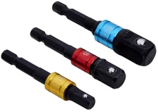 Impact Hex to ¼ ½ ⅜ Inch Coloured Square Drive Driver Socket Adaptor Converters